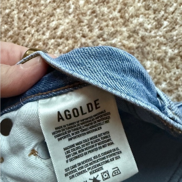 Agolde button fly High Rise Jeans Size 24 - Picture 3 of 6